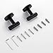 Hoooh Matte Black Towel Hook, SUS 304 Stainless Steel Coat/Robe Clothes Hook for Bath Kitchen Garage Wall Mounted (2 Pack), B100-BK-P2