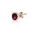 Rose Gold Flashed Sterling Silver 5mm Bezel-set Martini Stud Earrings created with European Crystals
