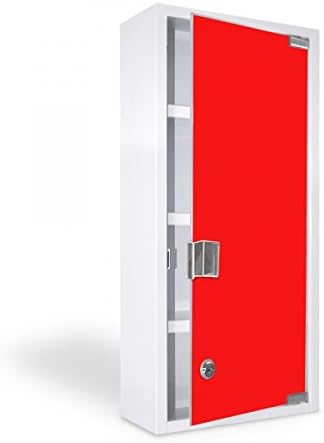 Banjado White Lockable Medicine Cabinet Stainless Steel With Judy Amazon Co Uk Kitchen Home
