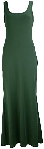 Ownmagi sexy Women's Casual Hollowed Back Strappy Sleeveless Maxi slim Dress(GNL)