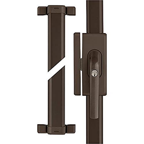 ABUS Fenster-Zusatzsicherung FOS650 AL0145 - Stangenschloss mit Druckzylinder, gleichschließend - ABUS-Sicherheitslevel 10-73011 - Braun