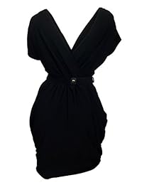 eVogues vestido de cuerpo entero con cuello en V profundo de tamaño grande