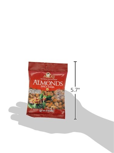Madi K's Spicy Salsa Almonds, 2-Ounce Bags (Pack of 36)