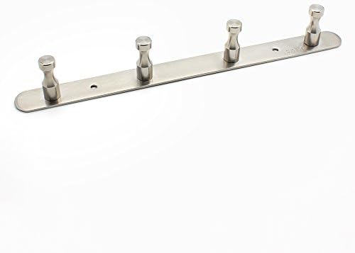 Famskyo Wall Coat Rack Coat Hooks Wall Mounted SUS304 Stainless Steel Coat Rack,Hook Rack for Clothes or Keys,11.8 inches (4-Hook)