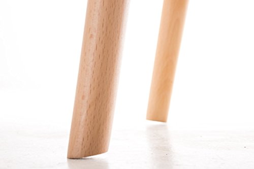 CLP-Sedia-in-Polipropilene-Hailey-Sedia-Design-Telaio-in-Legno-di-Faggio-Sedia-da-Pranzo-Seduta-44-cm-Sedia-Moderna-Portata-Max-150-kg-Sedia-Attesa-Facile-da-Pulire-Bianco