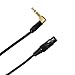 Audio2000's C20 1/4 Inch TRS Right Angle to XLR Female Cable (1 Feet 2 Pack)