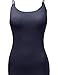Awesome21 Basic Solid Spaghetti Strap Camisole Slip Dress Navy Size M