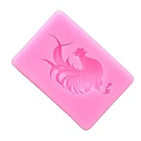 1pc Cute Mini Animal Poultry Rooster Silicone Mold for DIY Ice Cube Jelly Shots Fondant Pudding Crystal Cupcake Cake Topper Decor Soap Mould Chocolate Desserts Handmade Ice Cream Candy Gum Paste