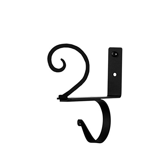 Iron Curl Shelf Brackets -Set of 2-Heavy Duty Metal Curtain Pole Shelving Support