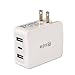 epxid Chargeport 2C 5v/27w 3 USB Ports Type C Wall Charger Adaptor for Nexus 6p, Google Chromebook Pixel, Nokia N1, Pixel C, Other Devices with USB Type C (White)