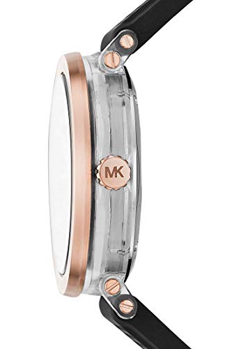 Michael-Kors-Herren-Analog-Automatik-Uhr-mit-Silikon-Armband-MK9041