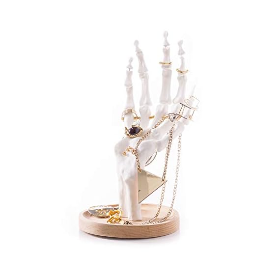 Suck-UK-Skeleton-Jewelry-Organizer-Halloween-Decorations-Unique-Gifts-Earrings-Necklace-Bracelet-Ring-Display-Stand-White