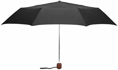 傘純粋な黒い傘木製のハンドル直径39インチの折り畳み傘