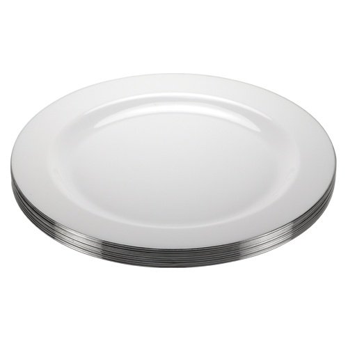 Wholesale Plastic Plates Wedding. WDF 120PCS Silver Plastic Plates