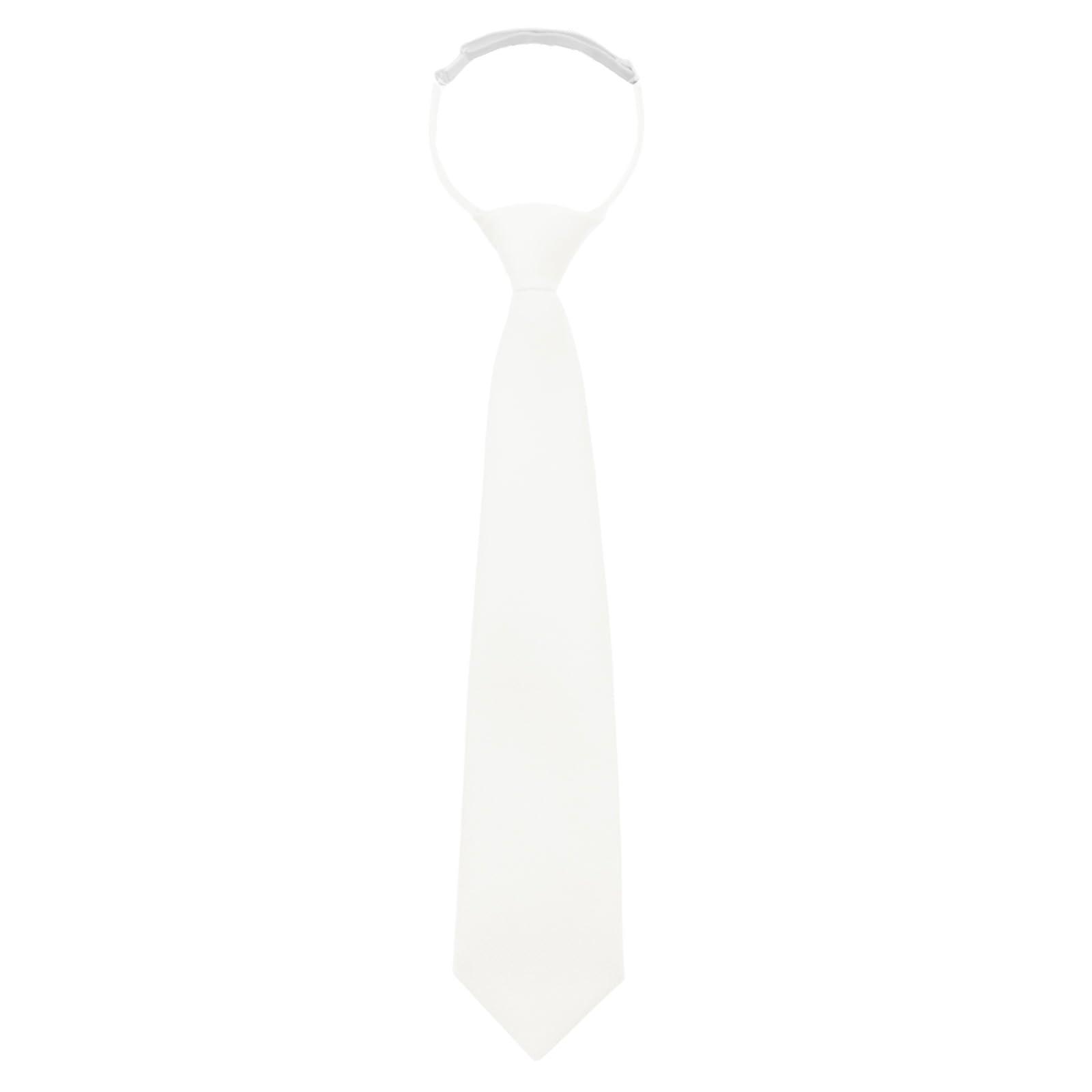 Photo 1 of Mantieqingway Ties for Women, Pre-tied Adjustable Girls/Boys Neckties for Uniforms, School, JK/JC Cosplay, T-shirt Accessory (White)