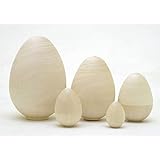 Golden Cockerel Made in Russia Blank Wooden Nesting Eggs 5pc./4â€ Unpainted Ready to Paint Matryoshka Russian Eggs 100% Guaranteed!