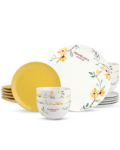 image for HF HOFTEN Hoften 18-Piece Dinnerware Set, Plate Dishes Bowls, Service 