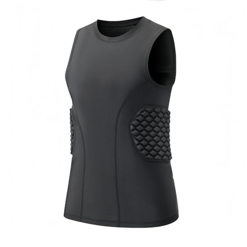 STONEKISS Men's Rib & Back Support Sleeveless Compression Shirt, Breathable Padded Workout Top, Tear-Away Label XL - Used condition - CA$38.63