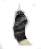 Extra Large Silver Fox Tail Natural Color 20