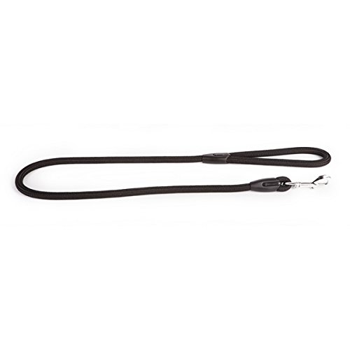 Dingo Black Cord Lead, Handmade Light Leash for Dog in Snake Style 10450