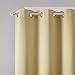 Comfort Spaces Windsor Solid Window Curtain Grommet Top Blackout Room Darkening Panel Pair, 42x84, Yellow