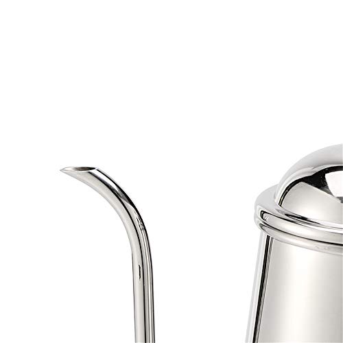 YUSDP Kettle Stainless Steel Tea Coffee Pot Mirror Polishing Gooseneck Spout Drip Stovetop Pour-Over Bottle Counter Balance Handle for Home Camping Traveling