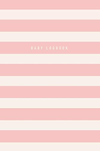 Baby Logbook: Peach Stripe Tracker for Newborns, Breastfeeding Journal, Sleeping and Baby Health Notebook