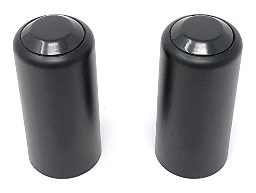 2 PCS Replacement Mic Battery Screw on Cap/Cover/Cup for Shure PGX/SLX Wirelesss (Black)