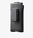 Blackberry KEYone Smooth Leather OEM Holster Magnetic Top Swivel Clip Carrying Case (Smooth Black)