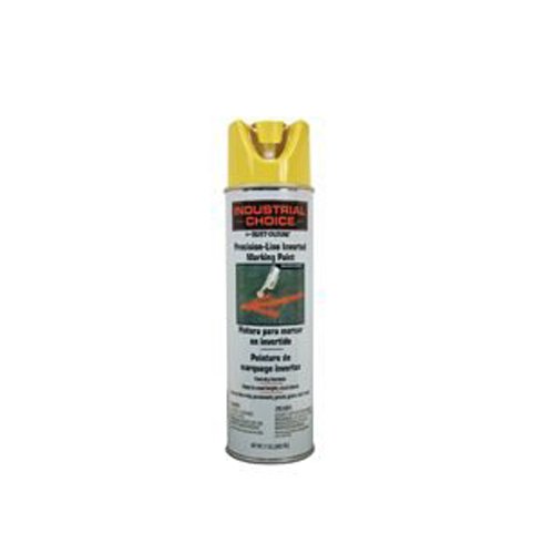 Rust-Oleum 203025 Industrial Choice Inverted Solvent-Based Marking Spray Paint, 17 oz, High Visibility Yellow
