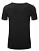 NITAGUT Mens Hipster Hip Hop Elong Crewneck T-shirt, Large/Chest 39-41, 02Black