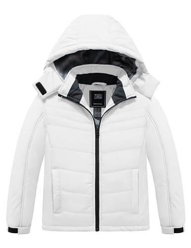 ZSHOW Girl's Waterproof Ski Jacket Thick Padded Warm Winter Coat Hooded Snowboarding Jacket