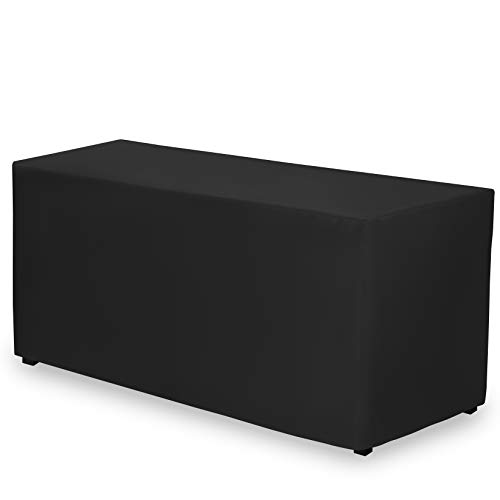 image for Gee Di Moda Fitted Tablecloth - 72 x 30 Inch - Black Fitted Rectangle 