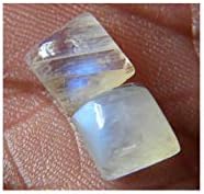 RASIO Rainbow Moonstone Cabochon Pair 9Ct Square Shape Natural Blue Flash Moonstone Gemstone K-12360