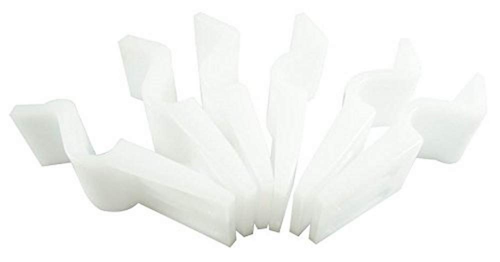 Nuie Modern Bathroom Accessories 6 Bath Panel Clips for Use with Acrylic Bath Panels, White, BPC001