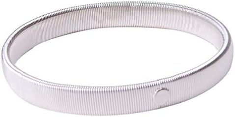 DearAnswer Simple Arm Band Elastic Bracelet Bangle Anti Slip Shirt Sleeve Holders Dress Accessory,Silver