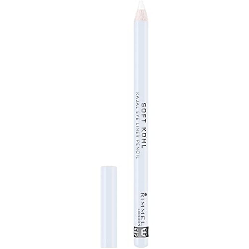 Rimmel Soft Kohl Kajal Professional Eyeliner Pencil, 1.2 g,Pure White (Pack of 3)