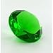 H-M SHOP Mother's Day Special: Green Glass Crystal Diamond Shaped Paperweight 2.25''