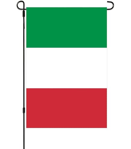 ALAZA Vintage Italien Flagge Gartenflagge - Doppelseitig, Jute, 30,5 X 45,7 Cm, Wetterbeständig