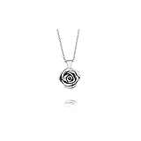 Savlano 925 Sterling Silver Rose Flower Pendant