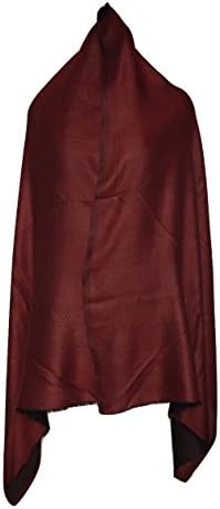 Men's Cashmere Wool Scarf Soft and Warm 82 x 29 (Maroon)