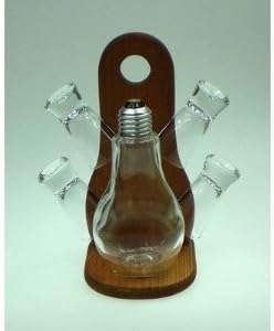 Carafe 5 Piece Light Bulb and Shot Glass Set