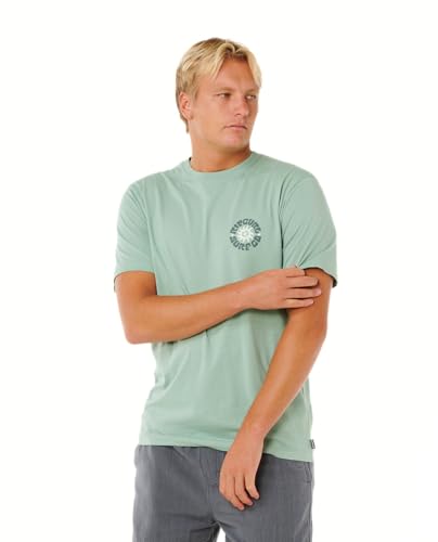 Rip Curl Men's Pacific Rinse Short Sleeve T-Shirt, Aloe Circle