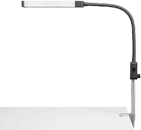 The Glamcor Mono Lamp, daylight LED lamp with a single arm and clamp (with UK plug)