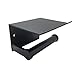 Passionier Toilet Paper Roll Holder, Wall Mount Bathroom Toilet Tissue Holder with Mobile Phone Storage Shelf(Black)