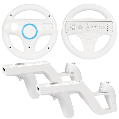 Wii U Zapper Gun Grip and Steering Wheel Set
