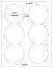 120 Label Outfitters® Vinyl Laser ONLY Labels, Round, White 3-1/3 inches Diameter Water Proof and Weather Proof, 20 Sheets