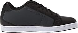 DC Men's Net XE Skate Shoe, Black/Black/Grey, 6 D US