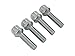 4pcs Locking Spline Lug Bolts 12x1.5 (40mm Shank Length, Ball Seat) Includes Socket Key - Compatible with Mercedes Benz (Check Description for Exact Years and Models)