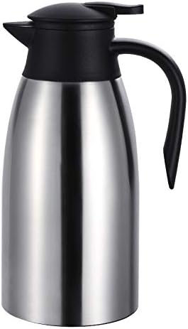 2 Litre Stainless Steel Coffee Tea Carafe Insulated Vacuum Jug Double Walled Coffee Pot Thermal Jug Hot And Cold Drinks Dispenser Amazon De Kuche Haushalt